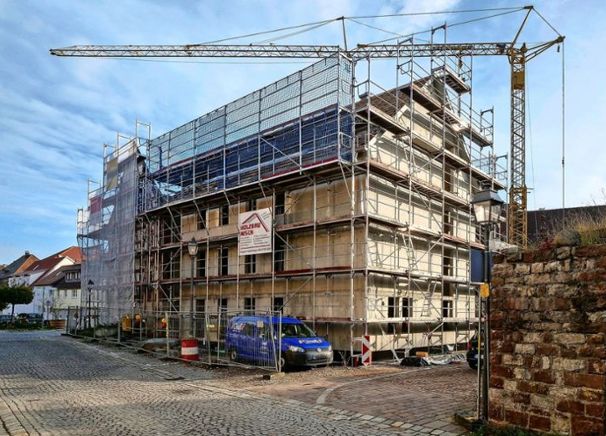 Bau BürgerTreff eingeruestet